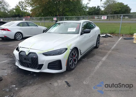 2024 BMW I4 M50 from USA, damaged, VIN WBY33AW02RFS40631